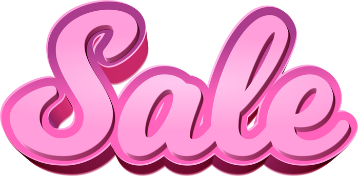 Pink text big sale PNG 3d illustration Free PNG